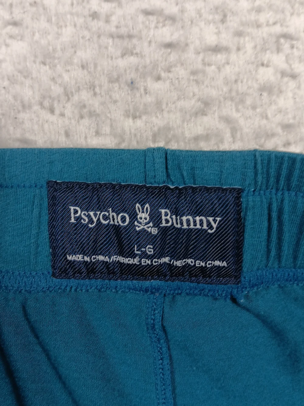 Psycho Bunny Joggers Mens Large Blue Novelty Jersey Lounge Pant Skull Drawstring